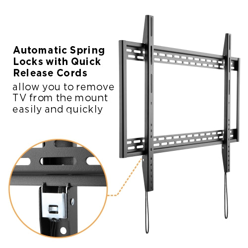 Brateck X-Large Heavy-Duty Fixed Curved & Flat Panel Plasma/LCD TV Wall Mount Bracket for 60"- 100" TVs LP37-69F